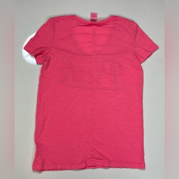 Pink Victoria’s Secret V-neck Graphic Logo T-shirt Women Small Pink - Picture 3 of 5